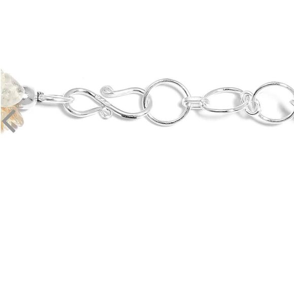 Brazilian Citrine Chips Twisted Bracelet in Platinum Over Sterling Silver - Picture 8 of 8